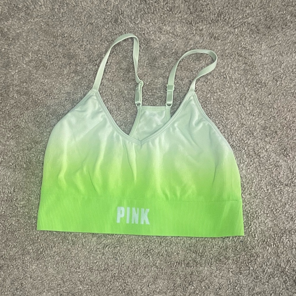 Green Ombre Sports Bra